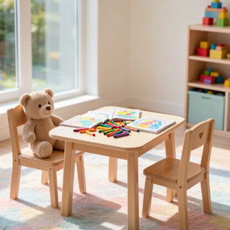 Kids Activity Table and 2 Chairs Set